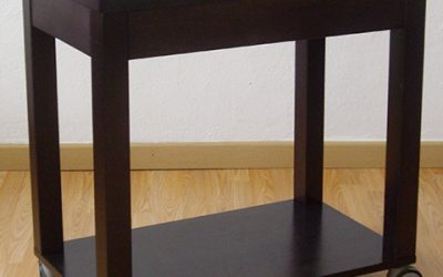 Side rasa table 75×45 with shelf and wheels